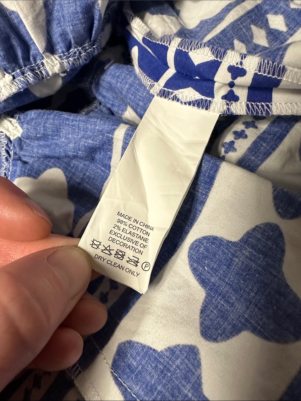 Kate spade like new poplin lantern flounce mini blue white as seen on tv dress - Picture 3 of 9